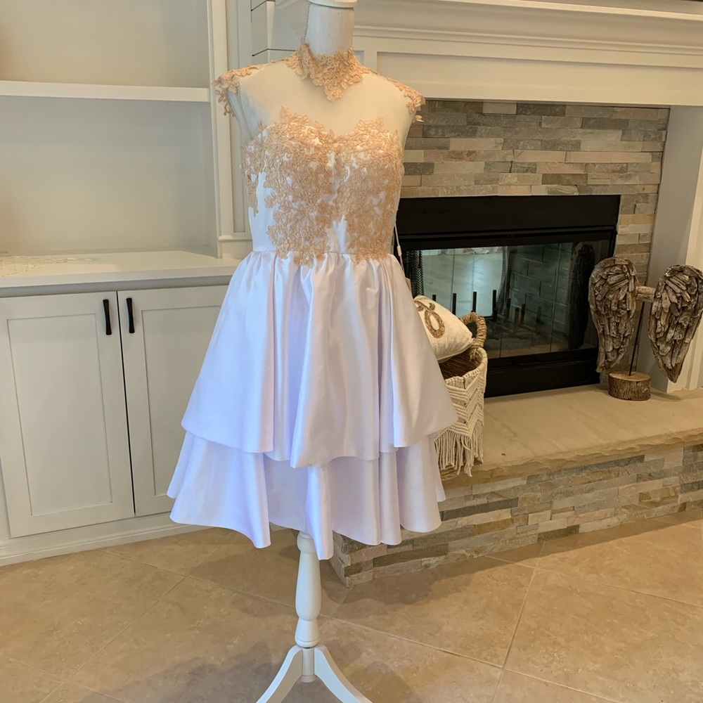 Babyonlinedresses, White Ruffle Satan dress